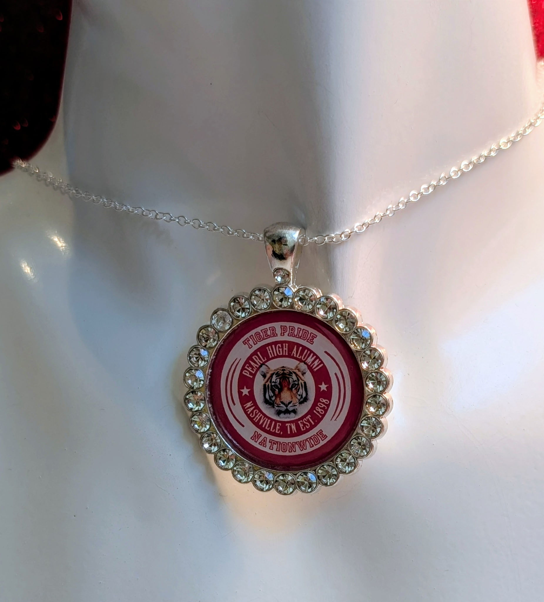 Pearl High 'Tiger Pride' Bling Pendant with Necklace