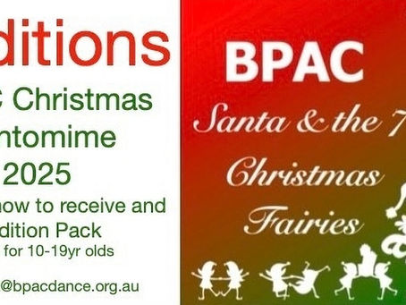 JUNIOR AUDITION NOTICE: Santa & the 7 Christmas Fairies - Brisbane Performing Arts Challenge (BPAC)