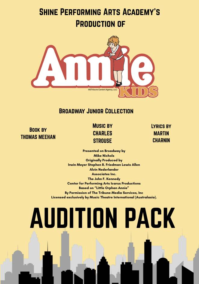 YOUTH AUDITION NOTICE: Annie Kids - Shine Performing Arts Academy