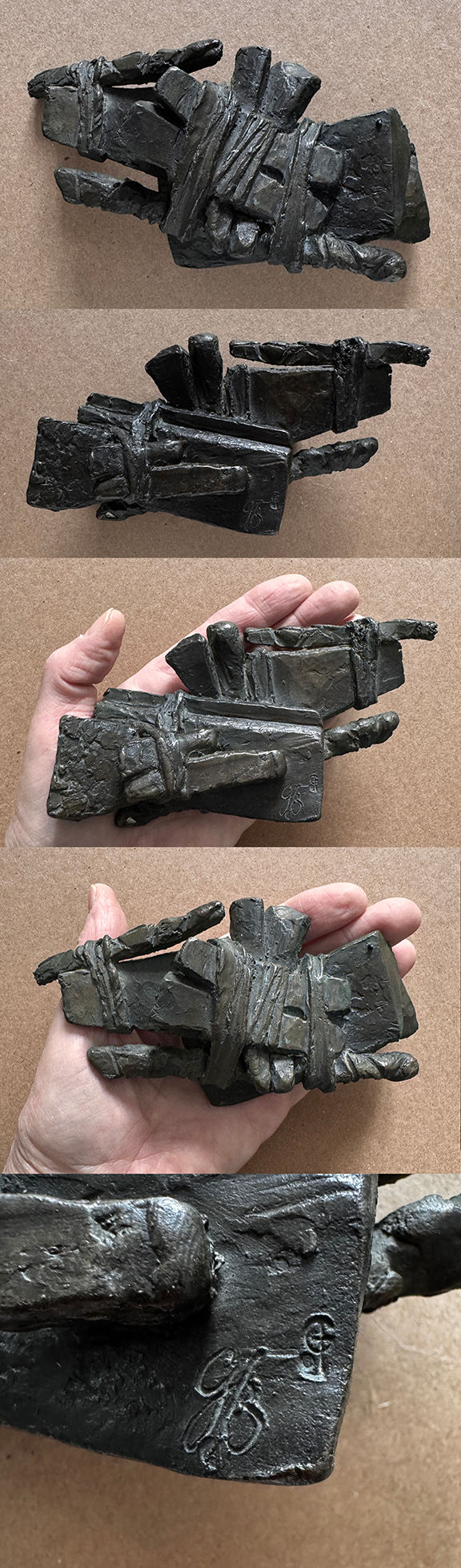 abstract bronze sculpture