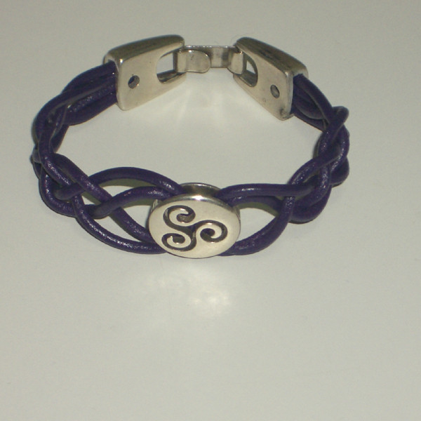 Pulsera cuero y metal