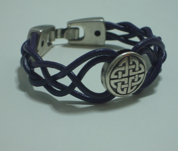 Pulsera cuero y metal