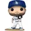 Thumbnail: Freddie Freeman Funko Pop #99 featuring the Los Angeles Dodgers star in a home white jersey, in a catching stance