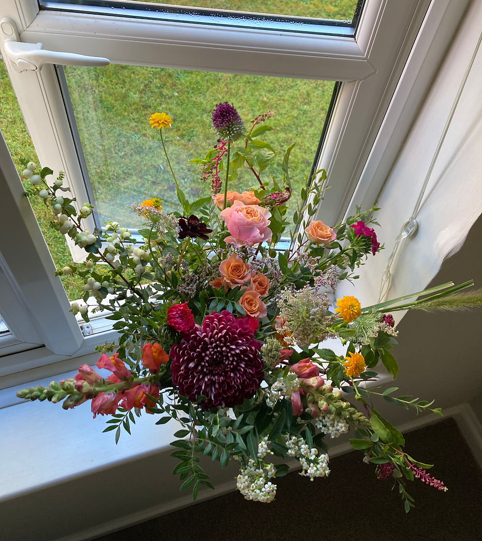 Seasonal flower bouquet