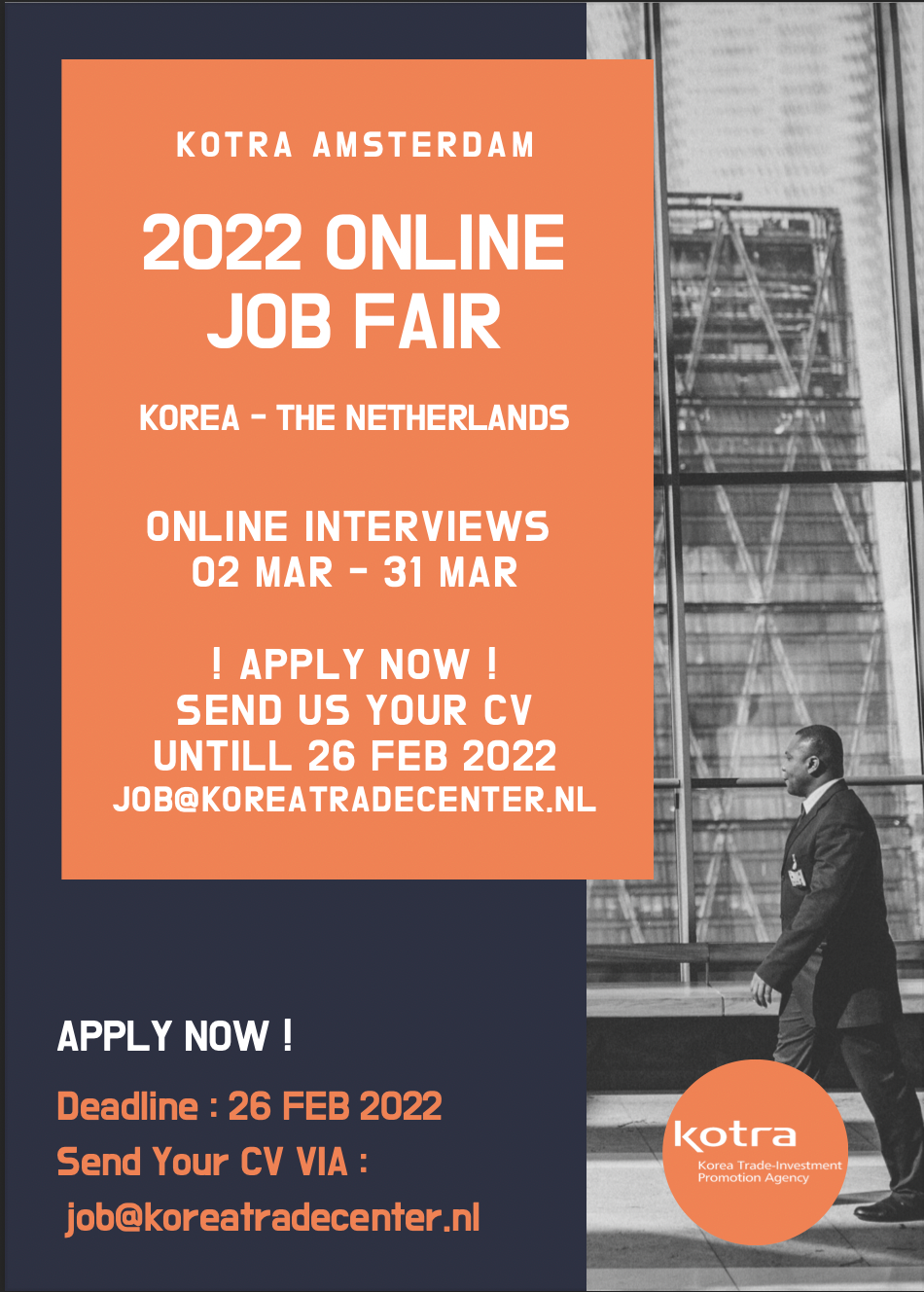 Online Job Fair 2022 Korea Netherlands KOTRA Amsterdam