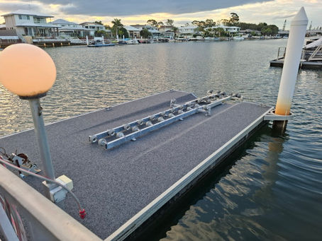 Replacement of Marine Carpet for Pontoon Docks on the Sunshine Coast