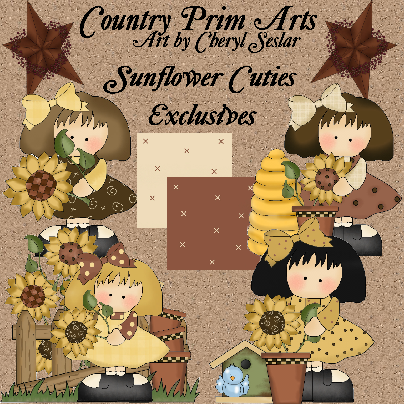 Sunflower Cuties Excl Clipart by Cheryl Seslar