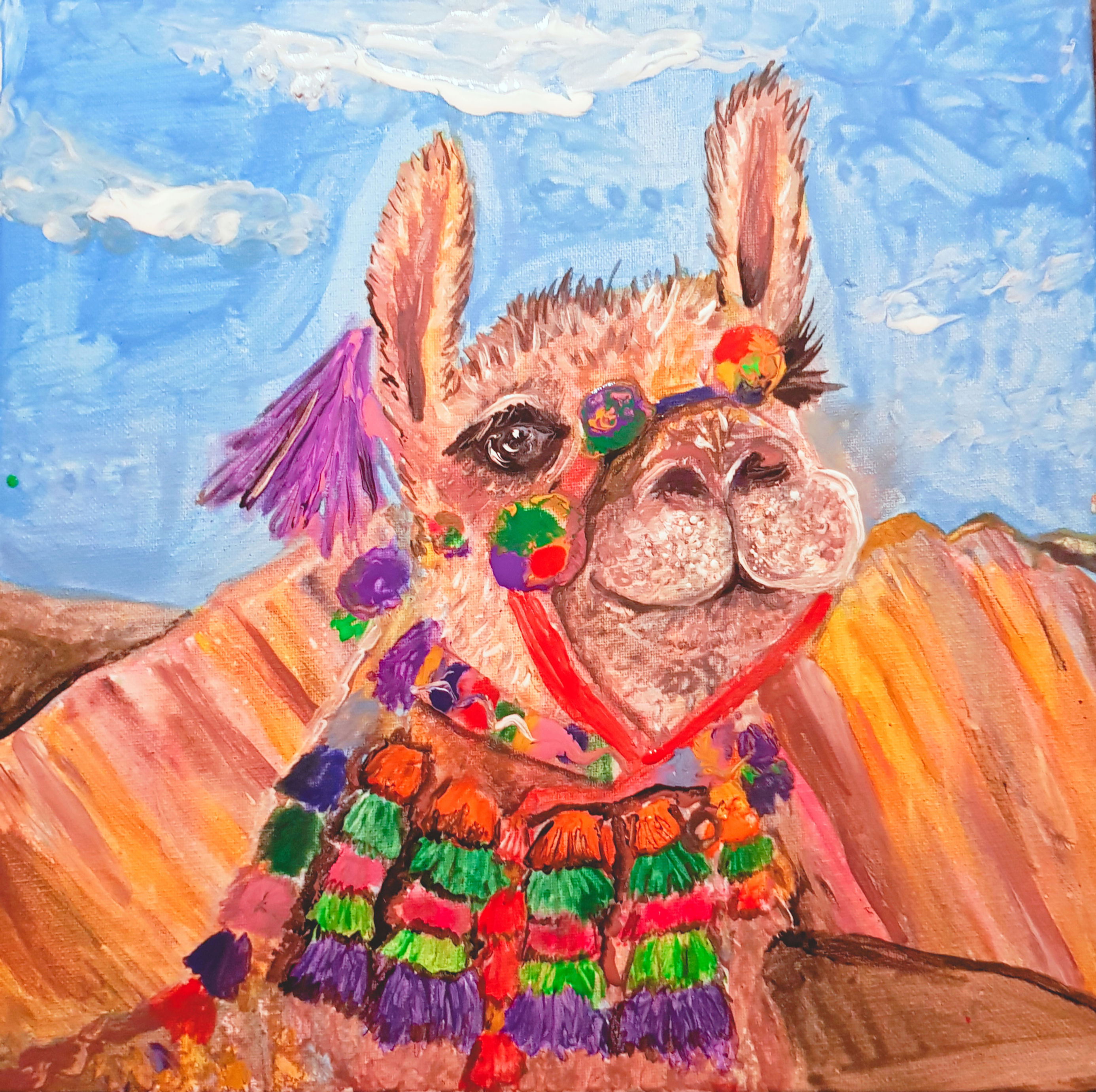 Alpaca at Rainbow Mountain