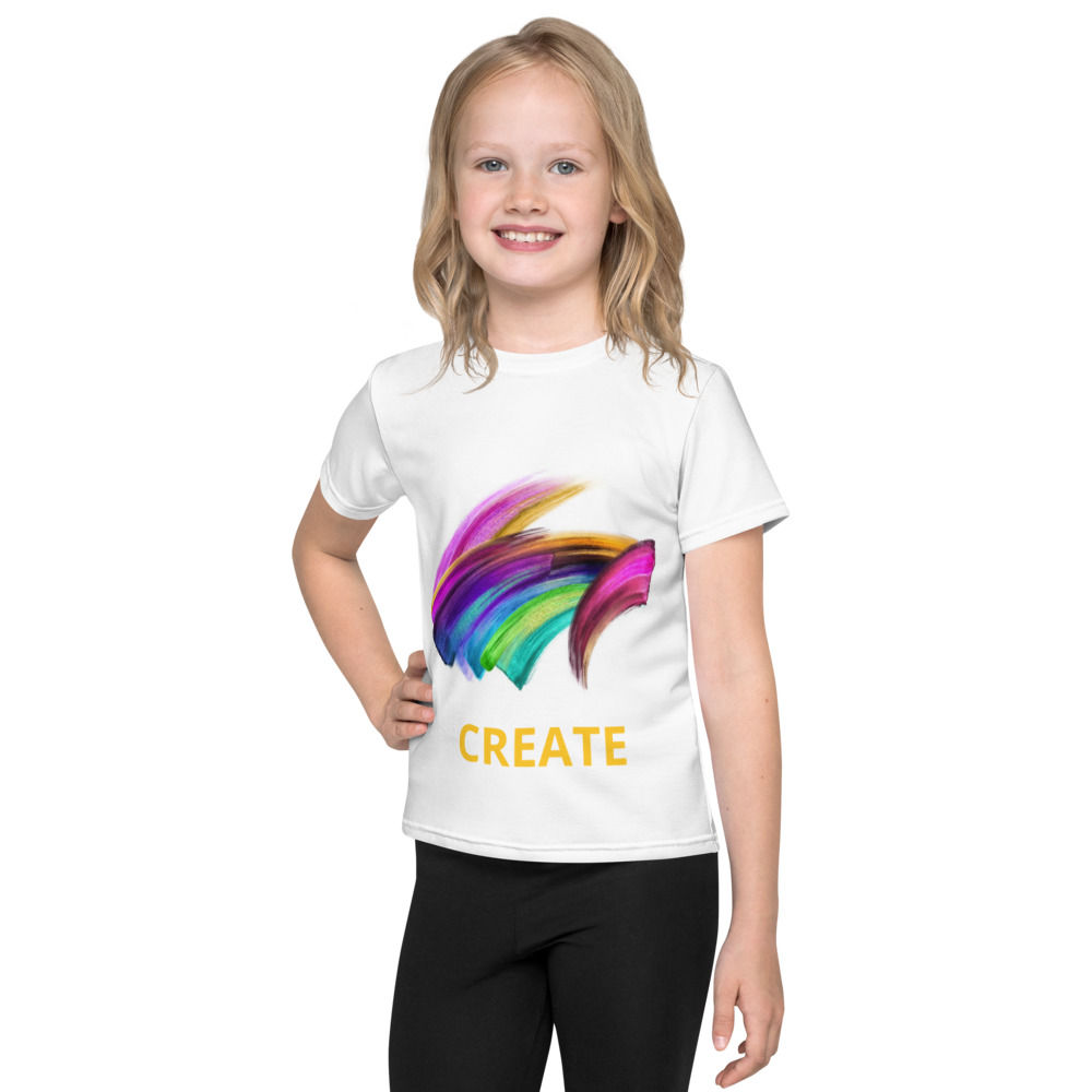 CREATE! Paintswipes Kids crew neck t-shirt
