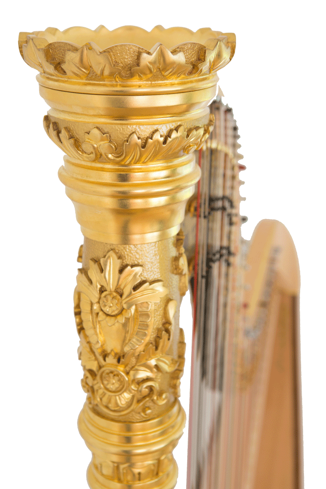 goldene Harfensäule / harfe.de