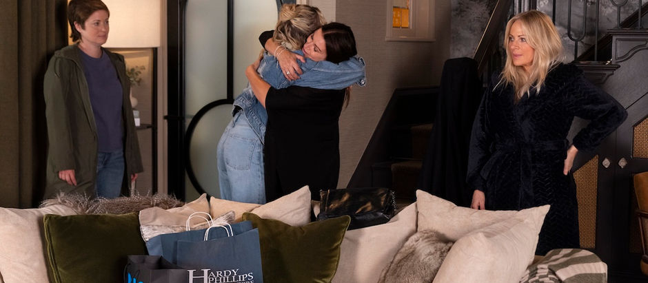 Carla's taken aback by Lisa and Becky's closeness in Corrie