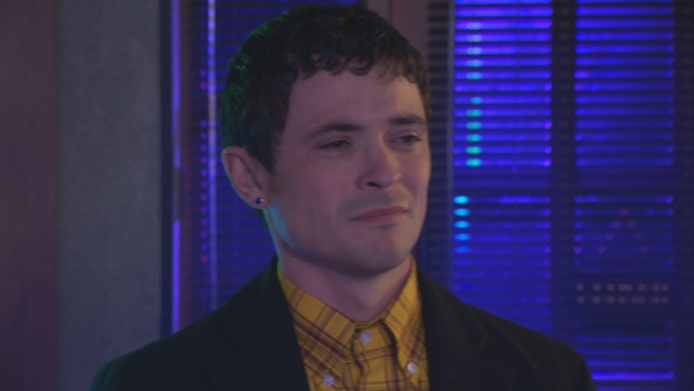 Rex Rolley Ro offers Rex encouragement after discovering his secret in Hollyoaks
