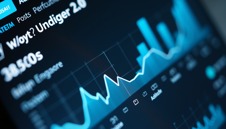Close-up view of a digital dashboard displaying LinkedIn post performance metrics