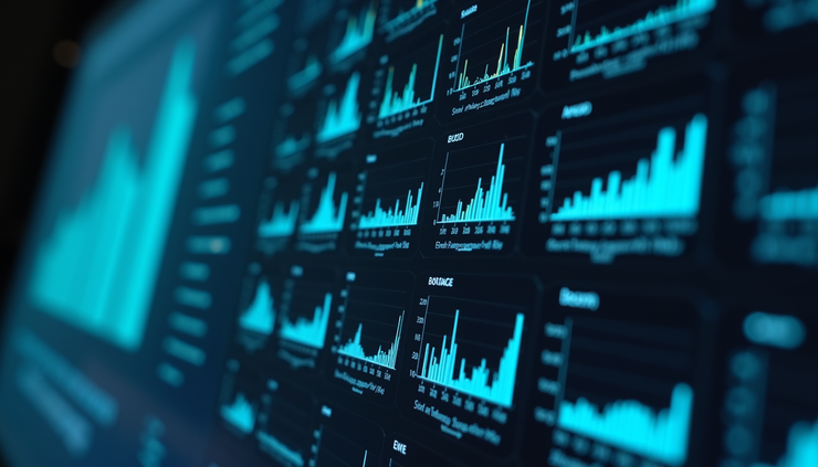 Close-up of AI software interface showing emotional sentiment graphs