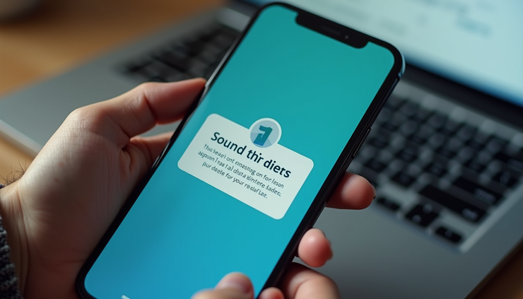 Close-up of a smartphone screen showing a personalized marketing message