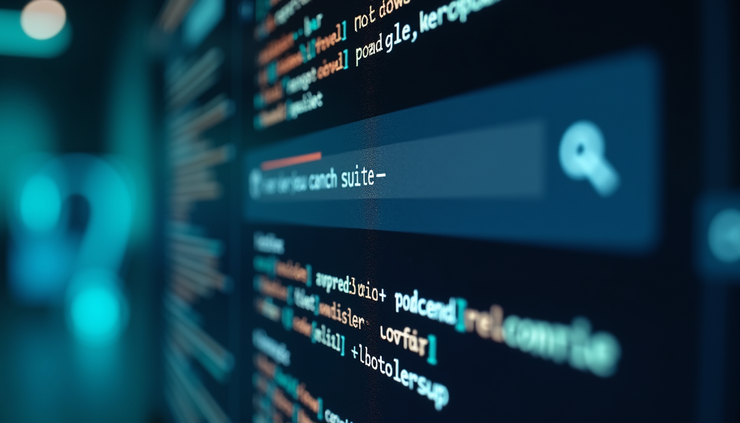 Eye-level view of a digital interface showing AI search results with highlighted content sections