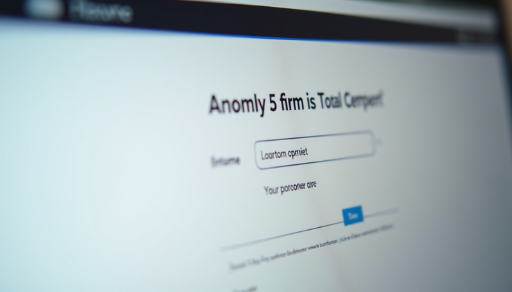 Close-up view of a website form with minimal fields and a progress bar