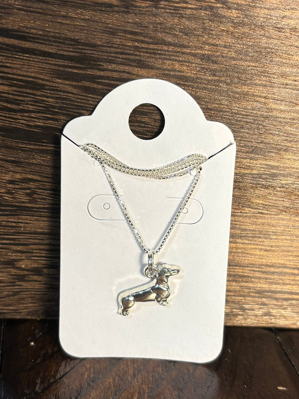 Thumbnail: Dog Silver Charm Necklace