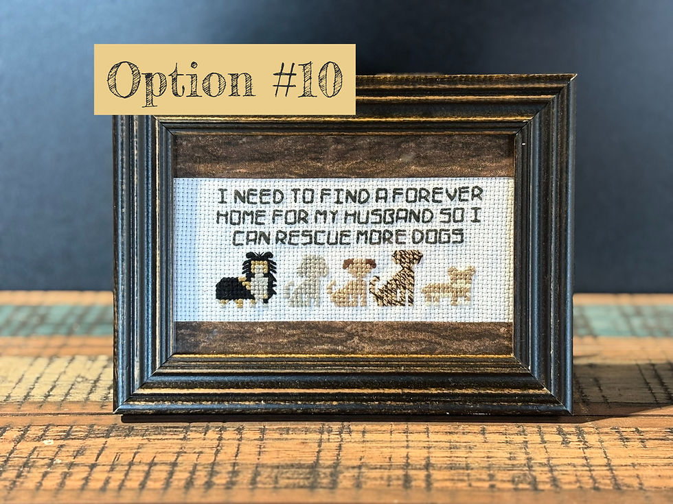 Thumbnail: Cross Stitch Dog Husband Home Art