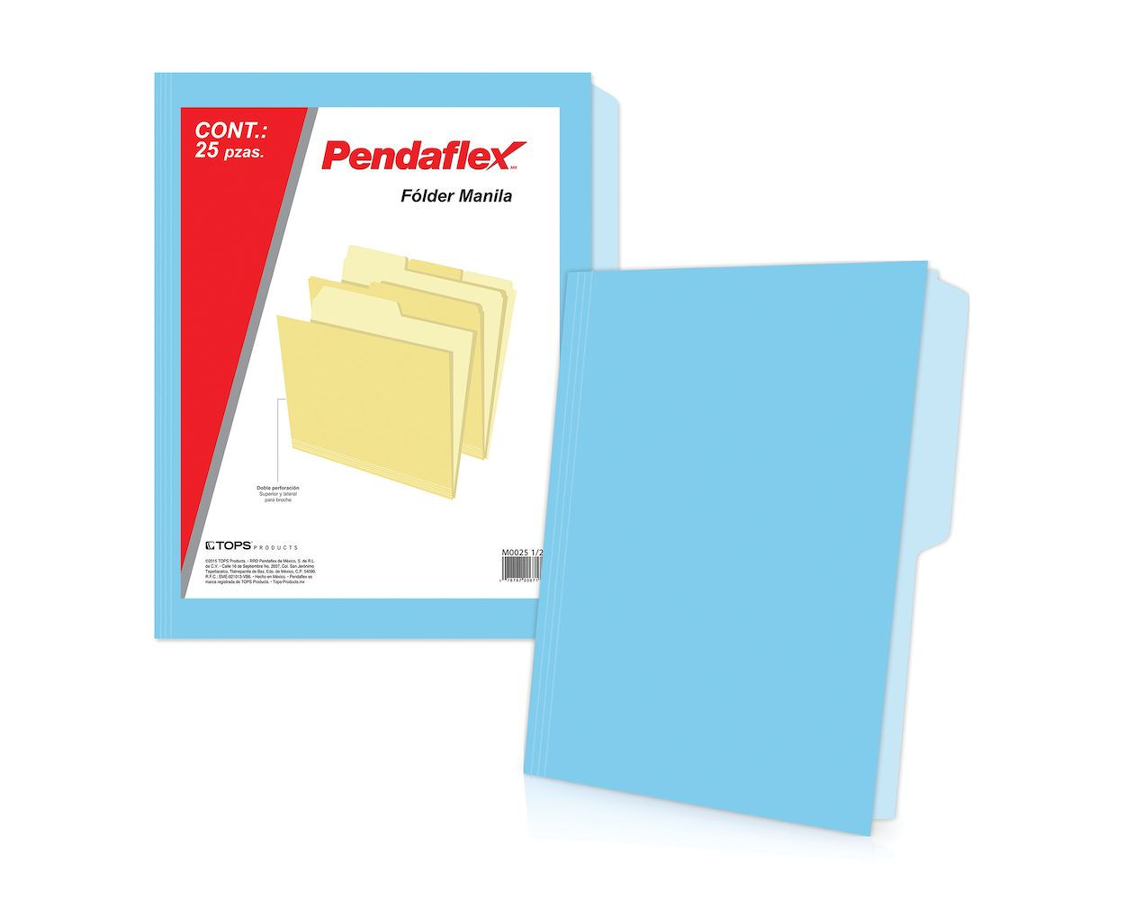 ESSELTE   FOLDER CARTA AZUL (PAQ. C/25 PZAS).