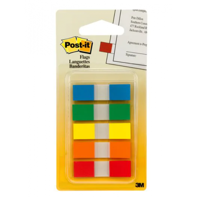 3M   POST-IT MINI BANDERITAS 11.9X43.2MM COLORES C/100 PZAS.