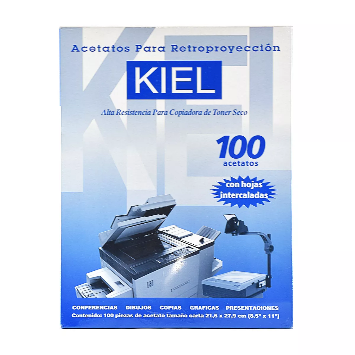KIEL ACETATO CARTA PAQ. C/100 PZAS. | Papelera Hegor