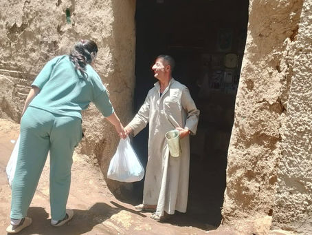 92 food bags were distributed in Nazlet El-Nasara
