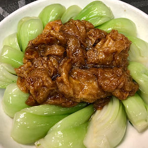 Braised Wheat Gluten with Green Vegetable 青菜麵筋