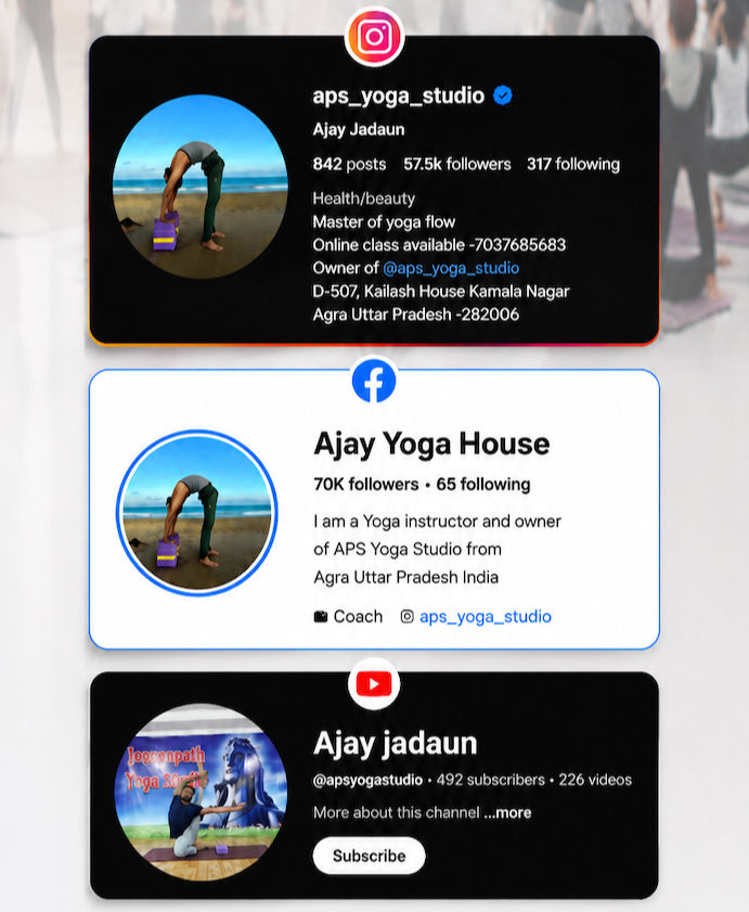 Ajay Jadaun, Yoga Instructor Agra, in a yoga pose.