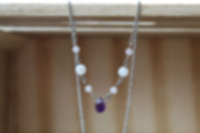 Collier goutte facettée Apaisement (pièce unique)