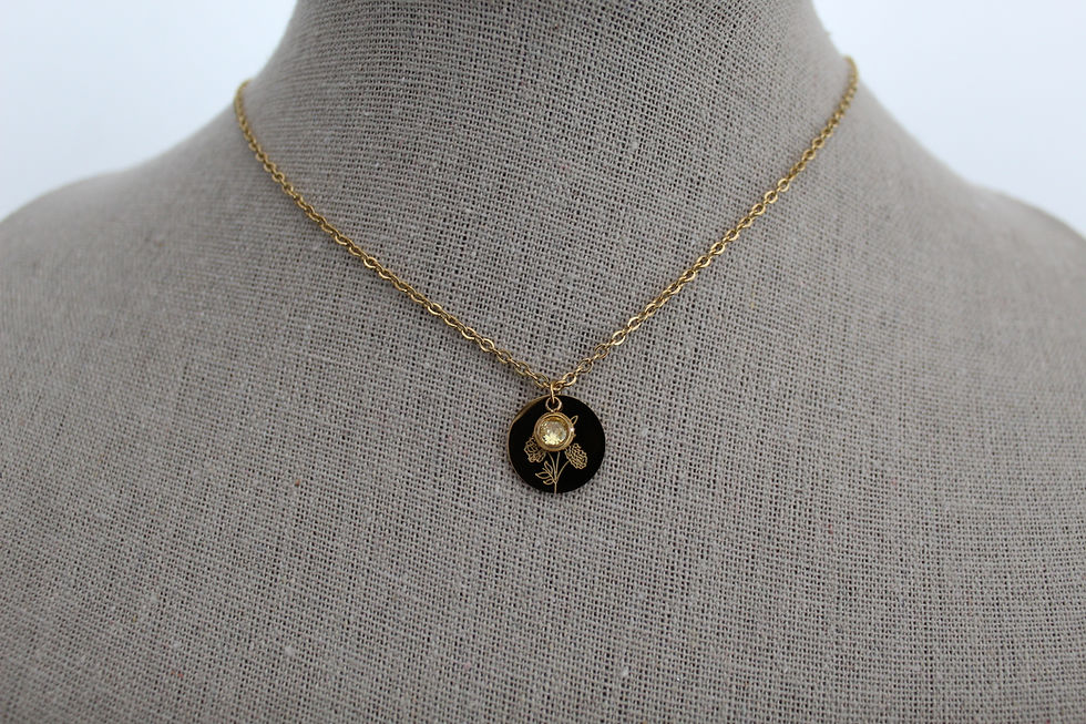 Miniature : Collier Fleurs et Pierres de Naissance