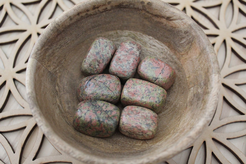 Miniature : Pierre roulée Jaspe Unakite