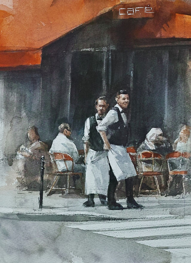 gascons 街角カフェ 30×22cm 126,500円