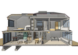 Long Section Through House