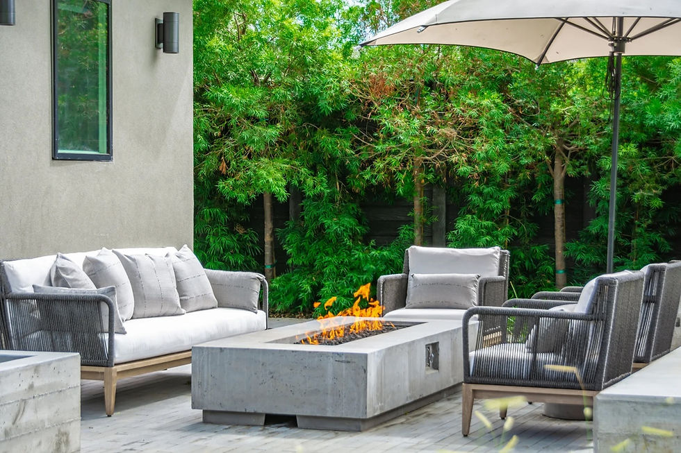 Custom gas firepit installation