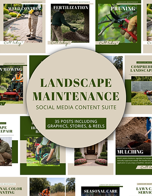 Landscape Maintenance Social Media Content Suite