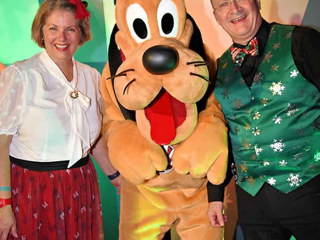 Mary and Tyson with Pluto at Jollywood Nights!