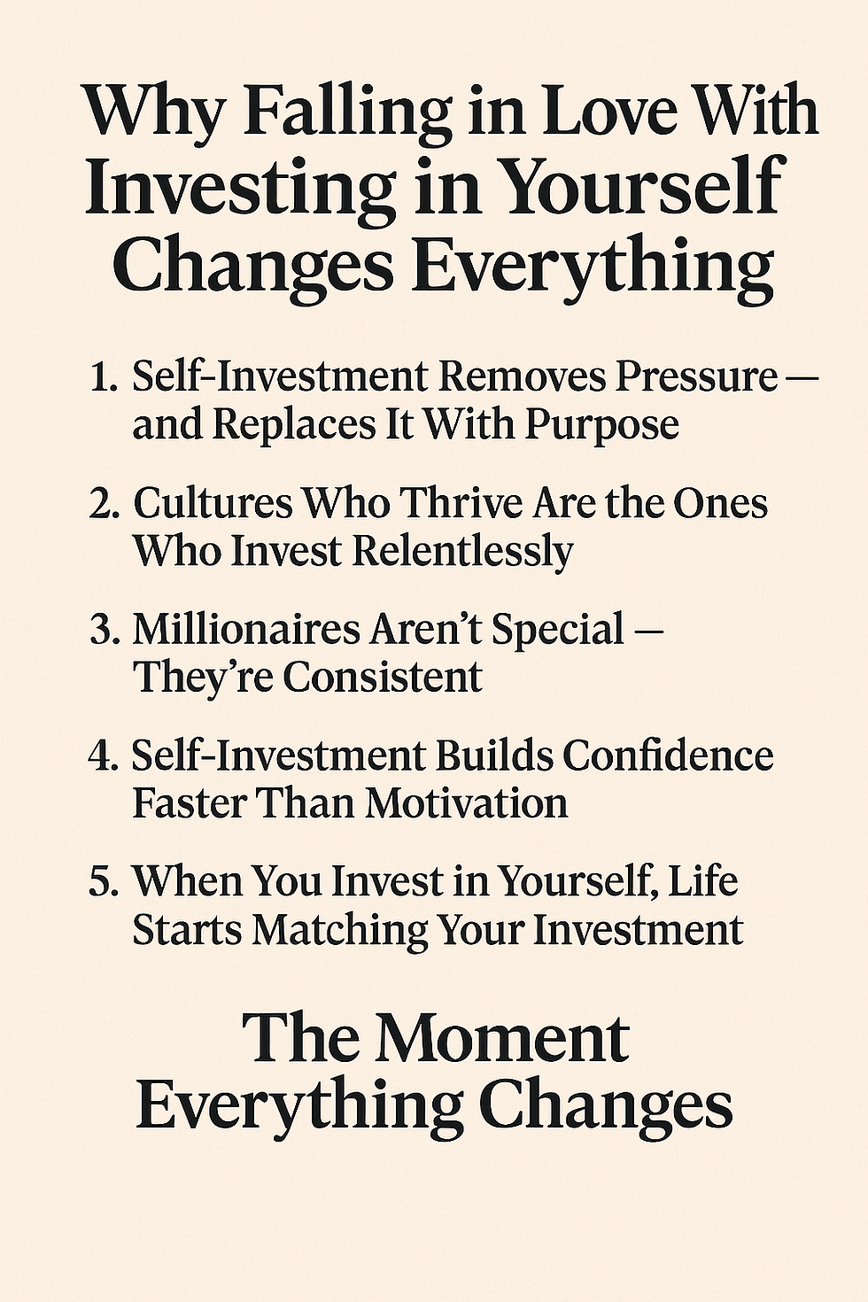 Why Falling in Love With Investing in Yourself Changes Everything