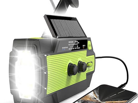 The Emergency Crank Weather Radio with a 4000mAh Solar Hand Crank