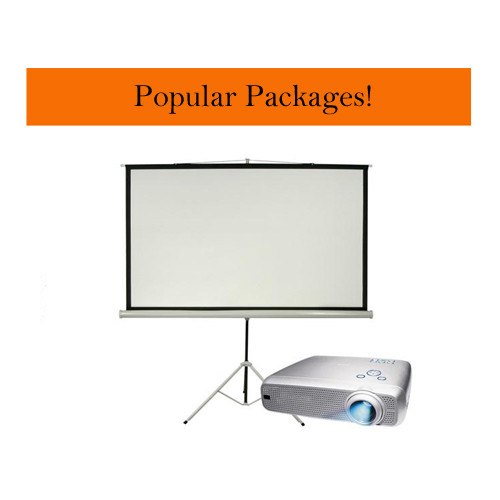 2400 Lumens Projector + 1.8m Screen rentprojector