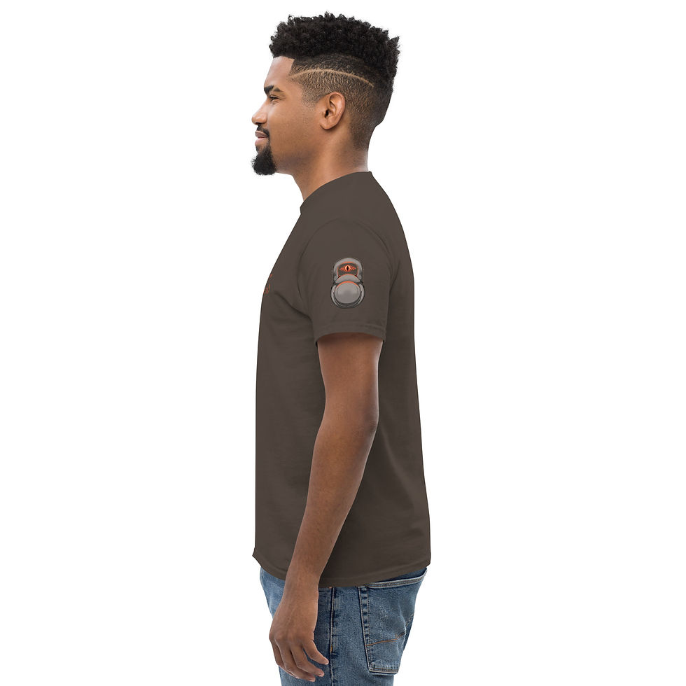 Thumbnail: "Ket-tle-bells" Eye of Sauron on sleeve Men's classic tee