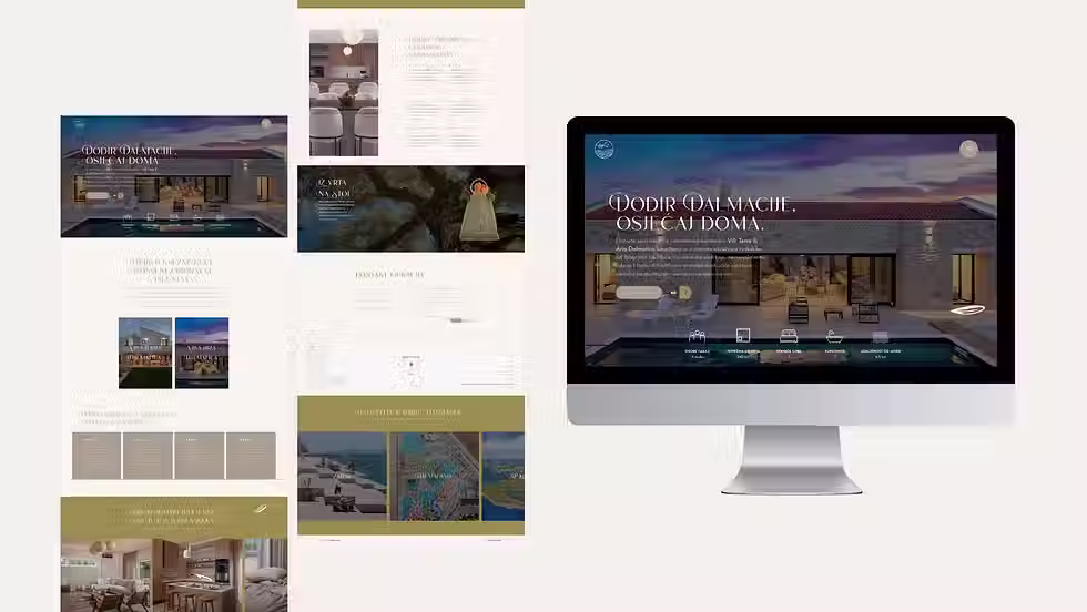 Dizajn web stranice i branding luksuzne kuće za odmor