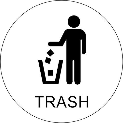 Trash Sign, Style 1 | dclaser