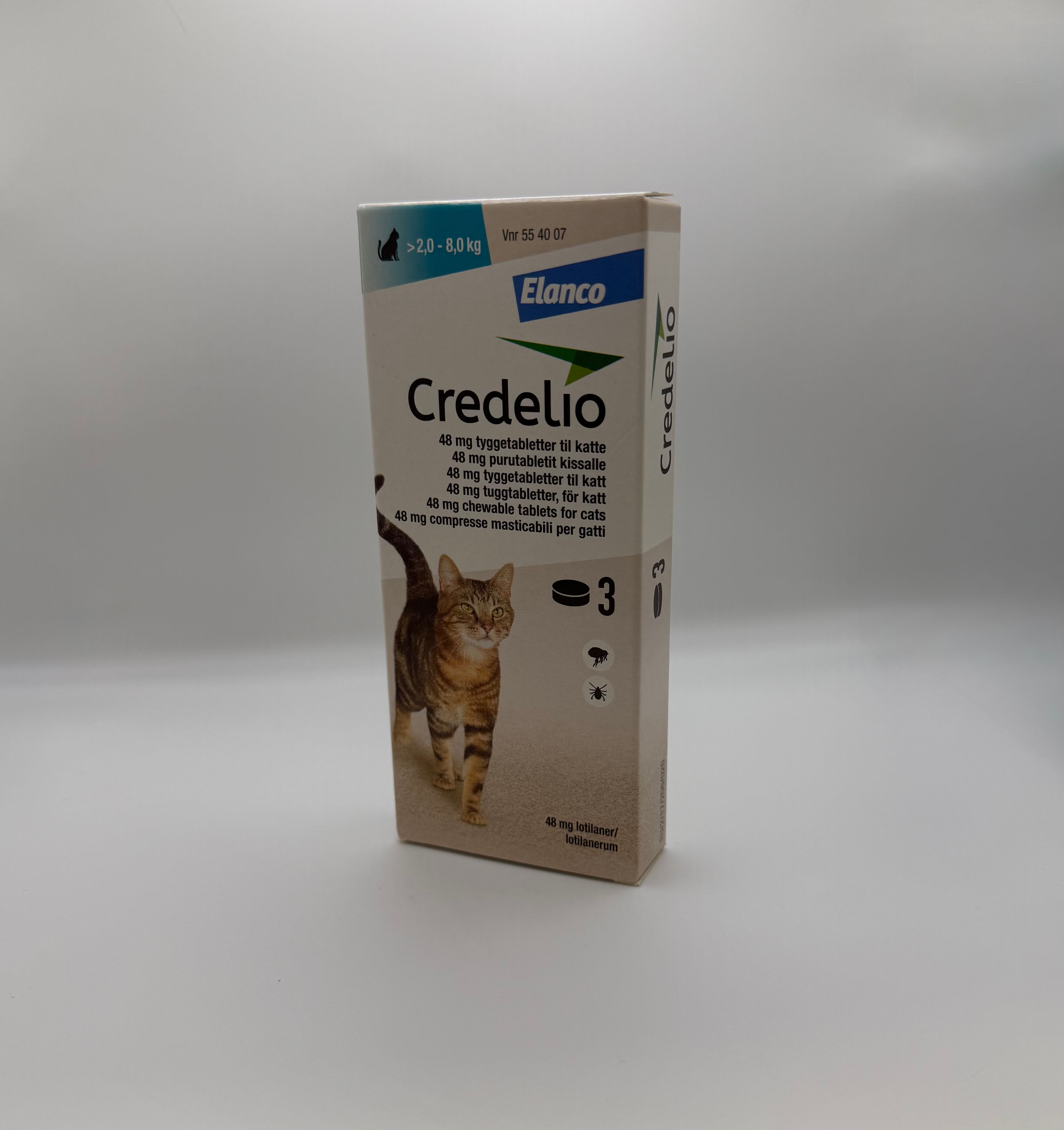 קרדליו לחתול (Credelio) משקל 2 עד 8 ק"ג