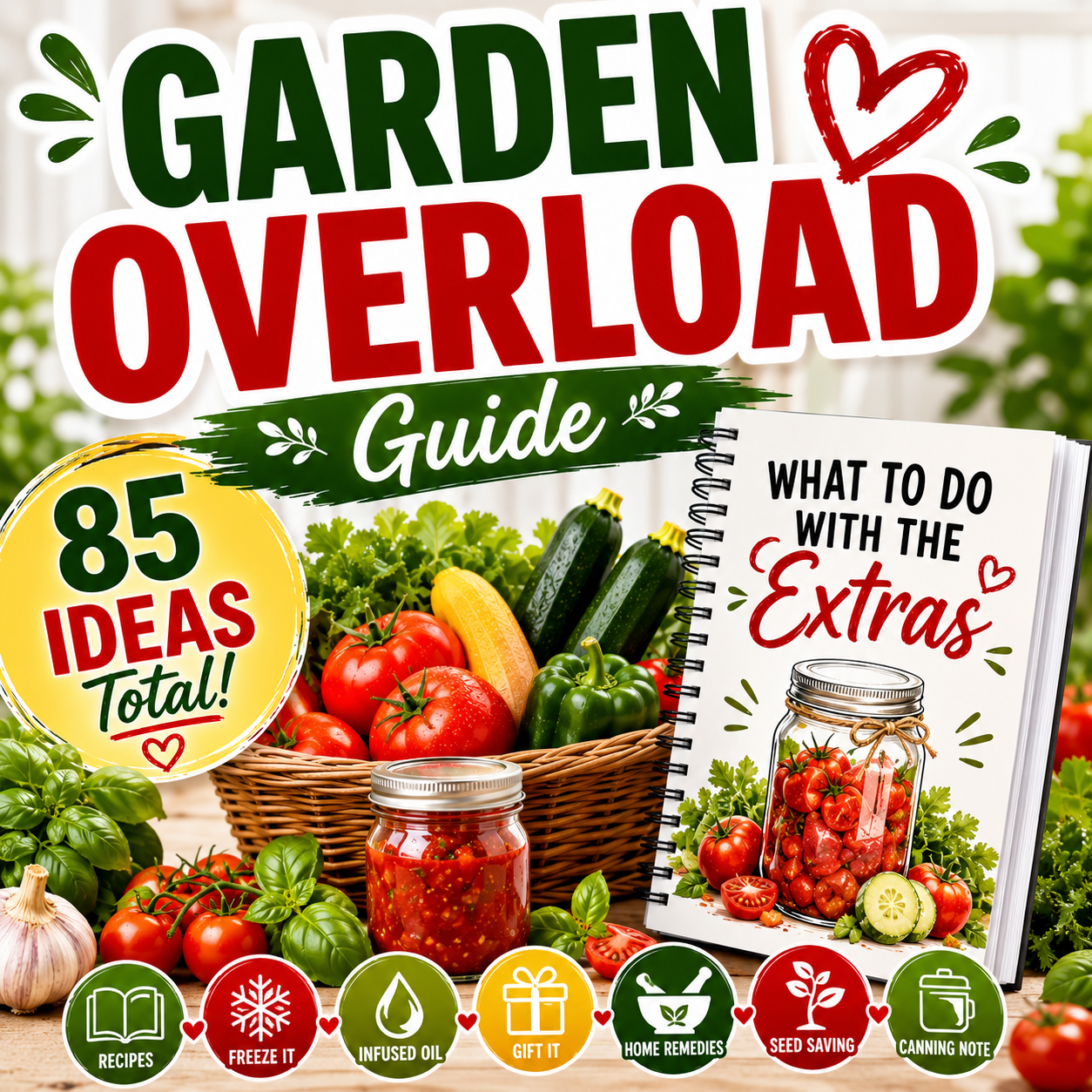 Too Much From the Garden? Garden Overload Guide | 85 Practical Ways to Use Garde
