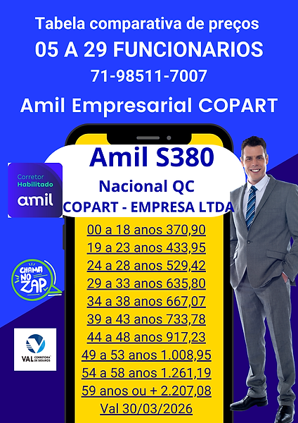 Telefone Corretor de seguros e planos de saude Amil