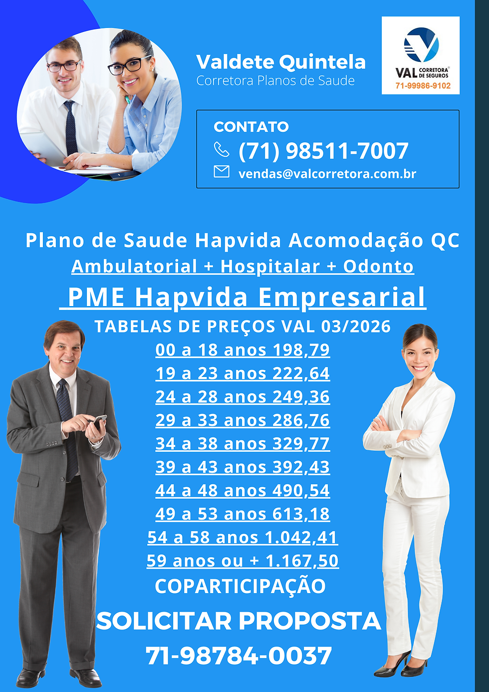 Tabelas Comparativas de Planos de Saude para Empresas em Salvador-BA
