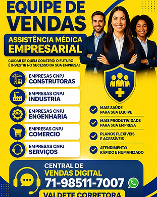 PMEEQUIPE DE VENDAS_ ASSISTÊNCIA MÉDICA EMPRESARIAL. EMPRESAS CNPJ CONSTRUTORAS, EMPRESAS