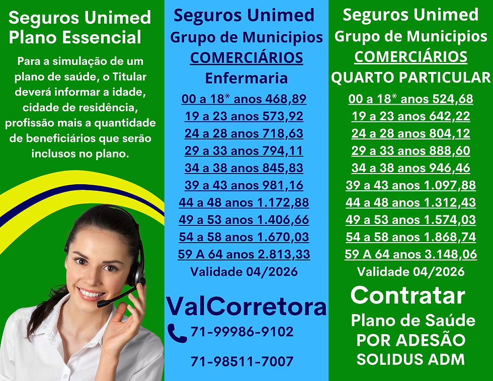 tabelas comparativas planos de saude