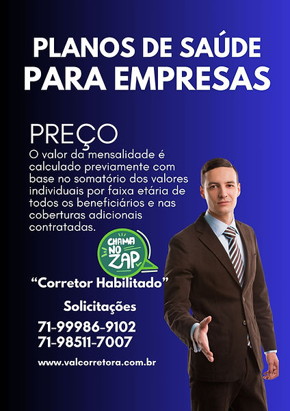 preço Empresarial Tabelas planos de saude para Empresas